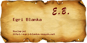 Egri Blanka névjegykártya